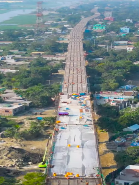 এগিয়ে চলছে মুক্তারপুর-পঞ্চবটি দ্বিতল সড়কের আধুনিকায়নের কাজ